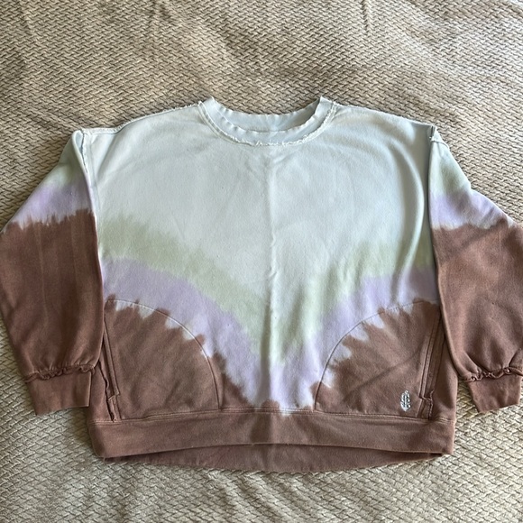 Free People Ombré Metti Crew in Phlox Combo, Oversized Small - Picture 2 of 5